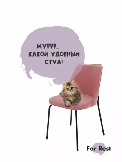 Стул "Флорес" 1 шт. Антивандальная ткань, Дизайнерские ножки