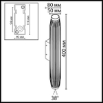 7141/6WLA NATURE ODL25 Настенный светильник черный/металл IP65 LED 6W 401Лм 38° 3000K 85-265V JUG