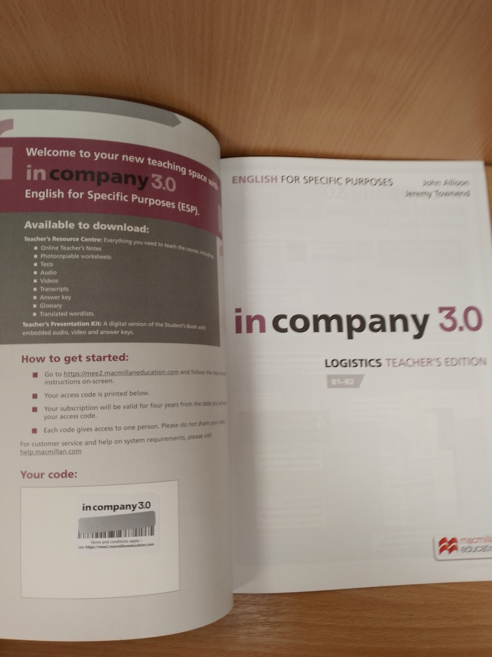 In Comp 3.0 ESP Logistics (TB +Webcode Pk) !! книга для учителя !!