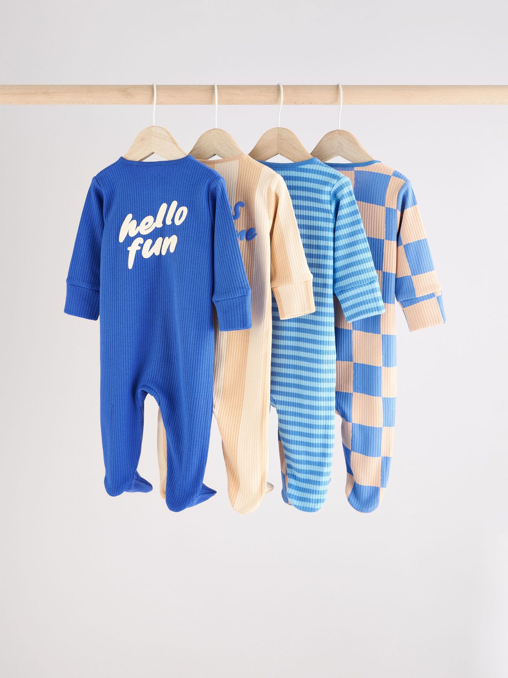 Комбинезон / Cлип для малышей Next B49-620, 4 шт., Синий, Бежевый