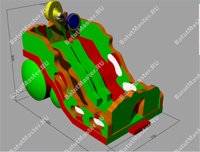 Батут-горка "Лев" 15*8*11 м