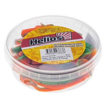Виброхвост несъедоб. Chebak 3,15'/8 см Pepper Green & Orange 30шт. (HS-3-018-N-30) Helios