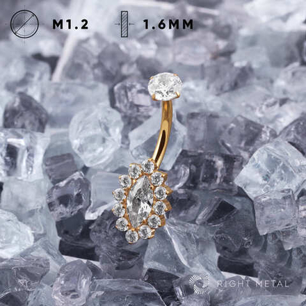 Банан Jasmine Marquise Crystal PVD Yellow