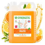 Мыло жидкое 5 л SYNERGETIC «Фруктовый микс», гипоаллергенное, биоразлагаемое.