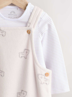 Боди с длинным рукавом и комбинезон в комлекте для малышей Next E59-551, Белый, Молочный
