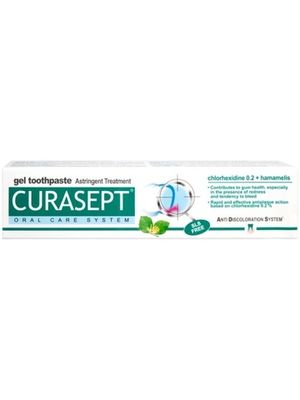 CURASEPT ADS 720 ASTRIGENT GEL ТOOTHPASTE Зубная паста гелеобразная хлоргексидин диглюконат 0,20% с гамамелисом виргинским, 75 мл