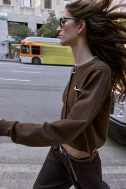 ZARА КОМБИНИРОВАННЫЙ КАРДИГАН, КОРИЧНЕВЫЙ