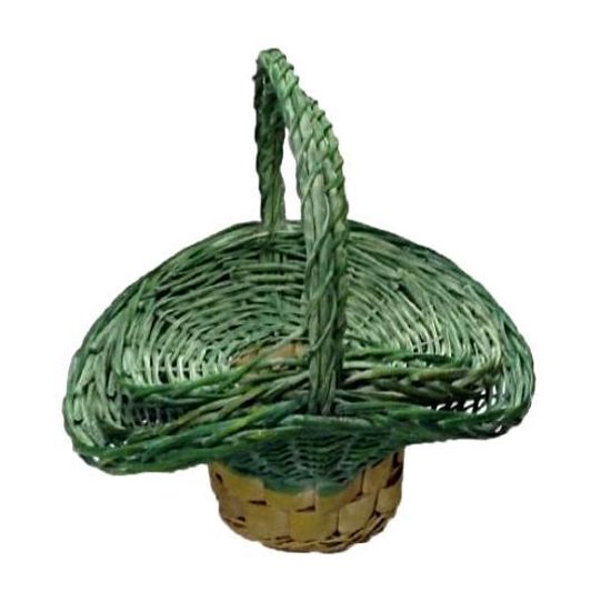 Корзина плетёная из ивовой лозы зеленая, 1500р.