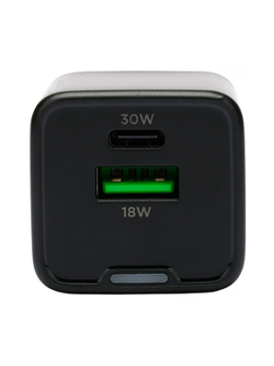 Cablexpert зарядное устройство 30Вт GaN, 3А, QC4.0/PD, 1xUSB, 1xType-C, черный, пакет (MP3A-PC-64)