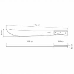 Мачете Tramontina 26621018 садовое для рубки кустарника сталь дерево 58 см | Tramontina