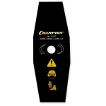 Нож CHAMPION для триммера 2-х зубчатый d=255*20mm   C5117