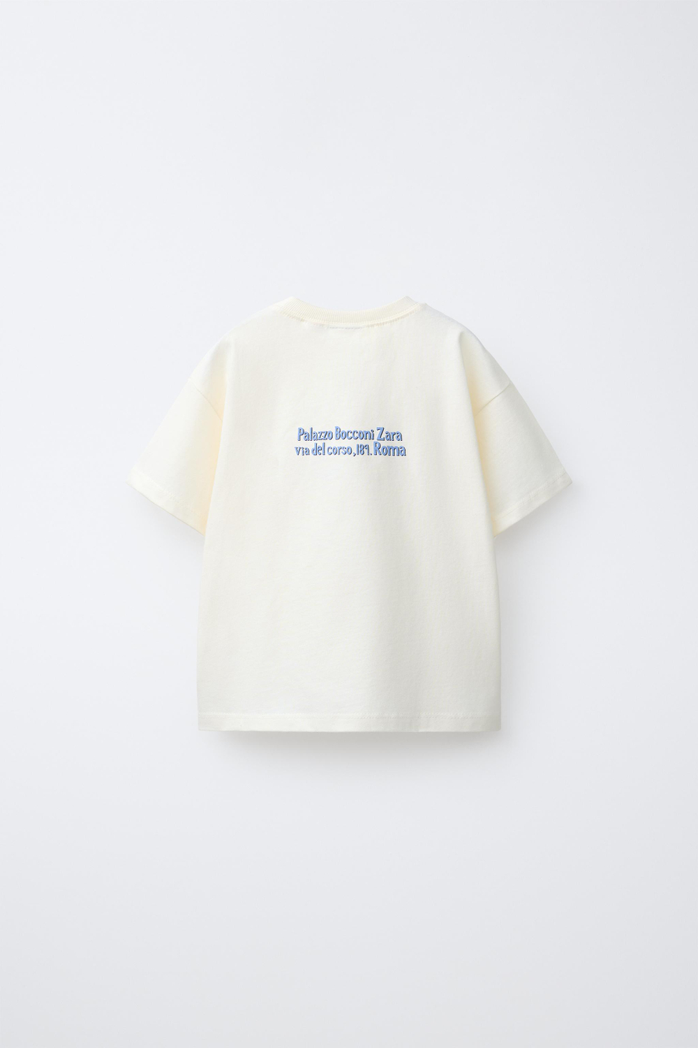 ZARA ФУТБОЛКА С МОТОПРИНТОМ, БЕЛЫЙ