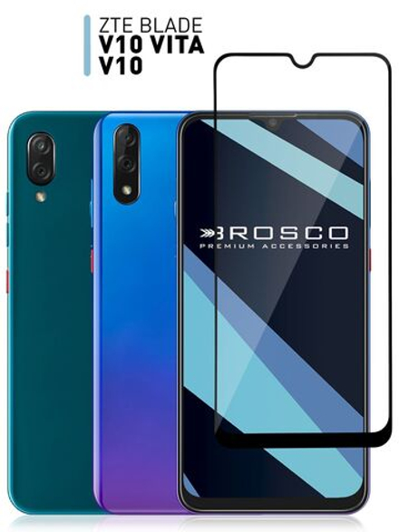 Защитное стекло ROSCO для ZTE Blade V10;ZTE Blade V10 Vita оптом (арт. ZTE-V10/V10V-FSP-GLASS-BLACK)