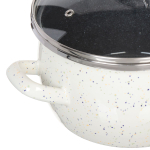 Кастрюля сталь, эмал, 5 л, с крыш, Сантэкс, Гранит цветной, 1-2450111, индукц