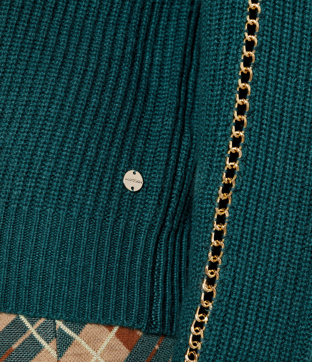 Хлопковый свитер Marc Cain - темно-зеленый (XC 41.32 M58)