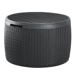 Столик - ящик под ротанг Keter Circa Rattan grey