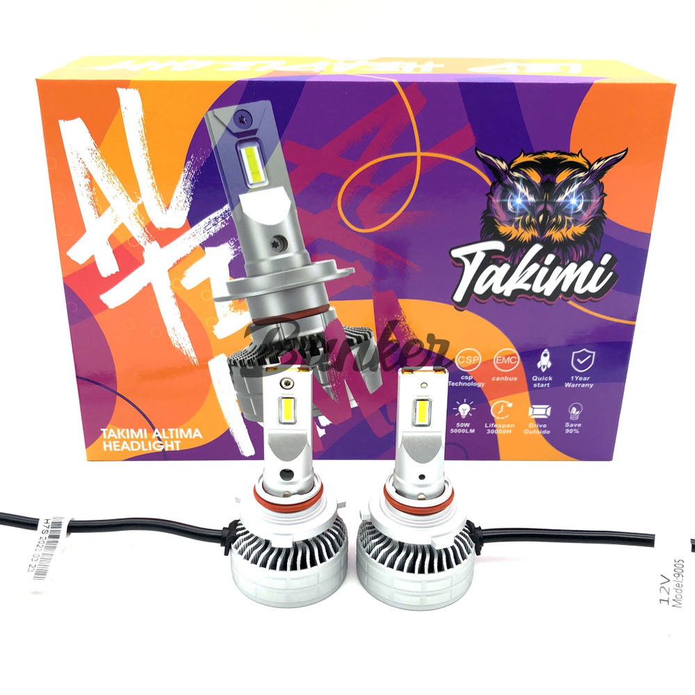 Светодиодные автомобильные LED лампы TaKiMi Altima HB3 (9005) 5500K 12/24V