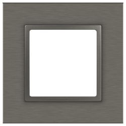 Рамка для розеток и выключателей ЭРА Elegance 14-5201-16 на 1 пост, металл, титан