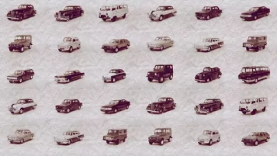 Цифровое панно ID Wall RETRO CARS MAXI SEPIA