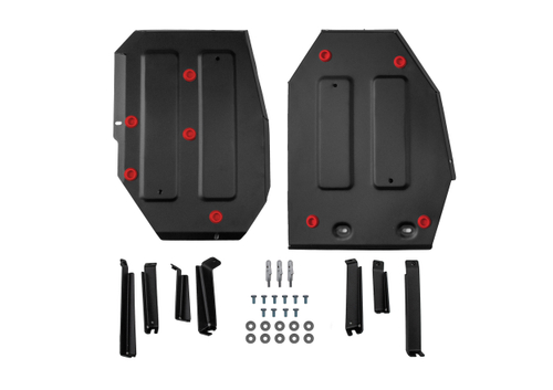 Защита топливного бака АвтоБроня для GAC GS8 II поколение АКПП 4WD 2023-н.в., рынок РФ, сталь 1.5 мм, с крепежом, штампованная, 111.03407.1