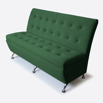 NEW! Диван прямой "Форма" Dream Forest (зеленый) с декоративной прошивкой 140 см