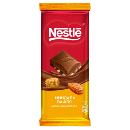 Шоколад молочный Nestle Миндаль и вафля 75 гр