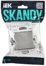 SKANDY Выключатель 1-клавишный 10А SK-V01N металл никель IEK