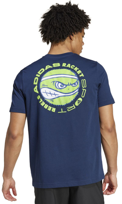 Мужская теннисная футболка Adidas Racket Sport Rebels Graphic - небесный