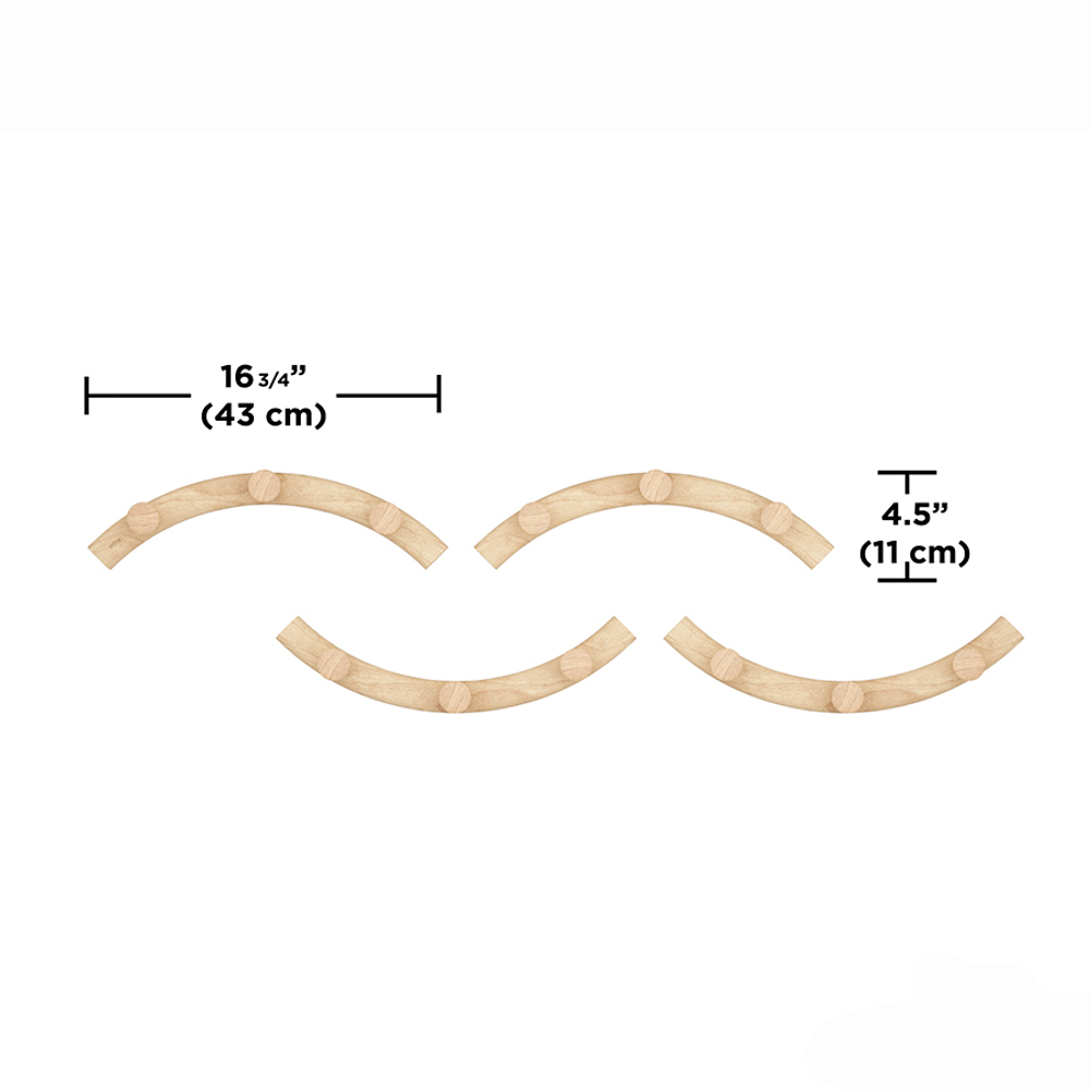 Вешалка настенная slinka, натуральное дерево