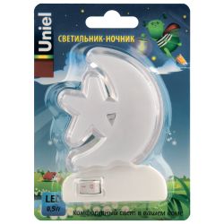 DTL-301-Месяц со звездочкой-RGB-4LED-0.5W Светильник-ночник. Без выключателя. Блистер