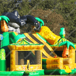 Коммерческий надувной батут "Тигры-обезьянки"