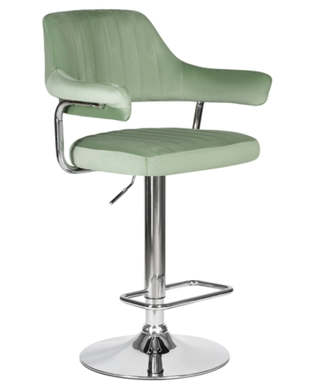 Стул барный DOBRIN CHARLY, пудрово-мятный велюр (MJ9-87)