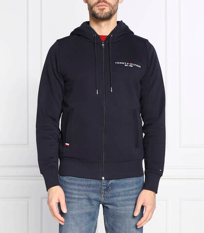 Худи tommy logo fur lined hoody Tommy Hilfiger - темно-синий(MW0MW27841)