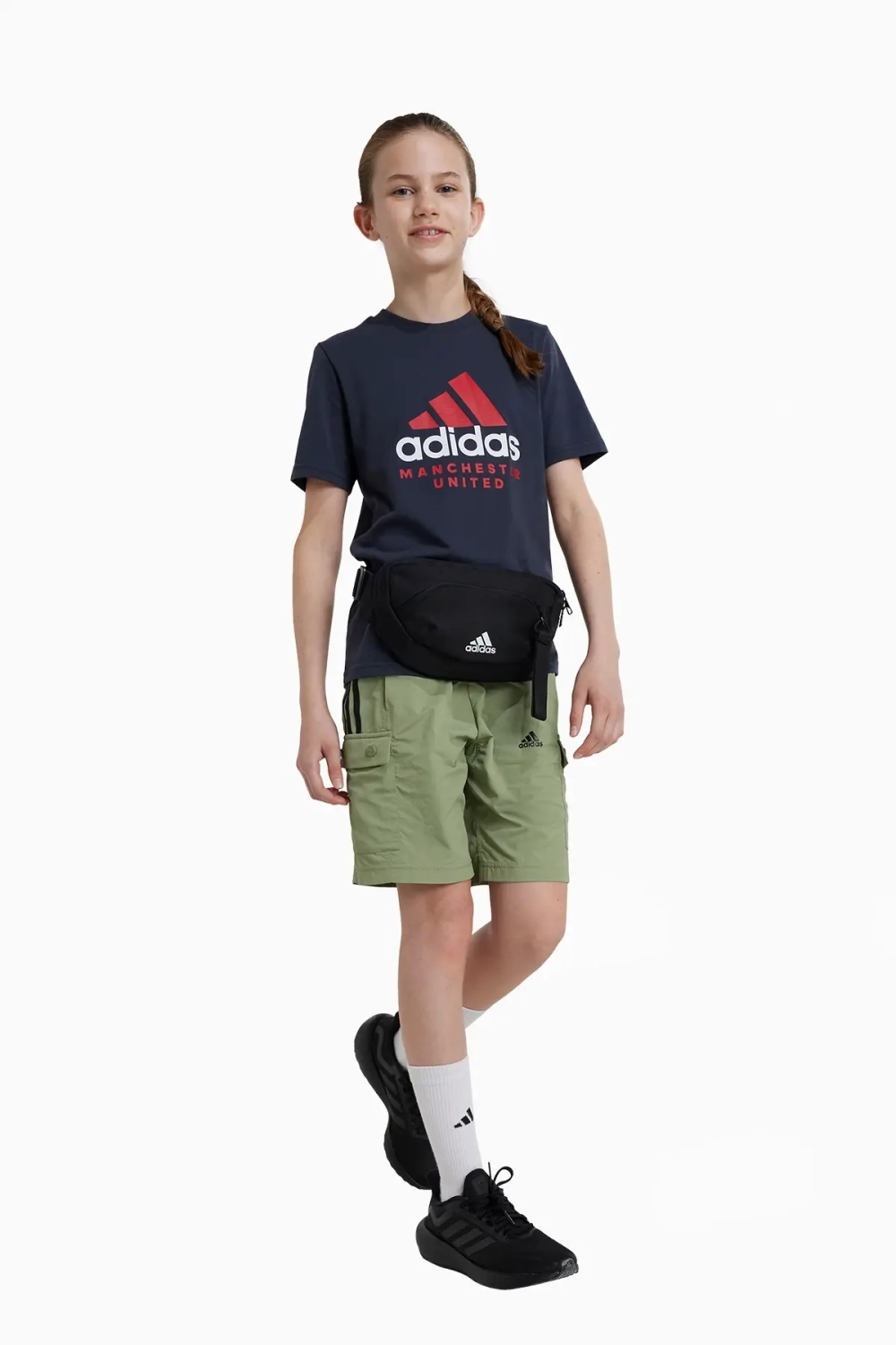 Футболка adidas Manchester United 25/26 Tee Junior - черный