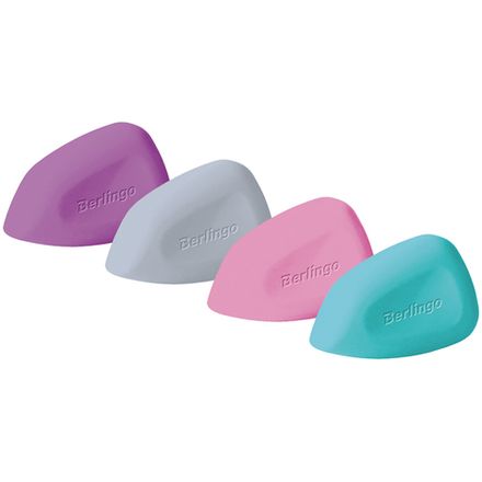 Ластик Berlingo Ergonomic Pro фигурный, 50х32х15мм, термопласт. резина, ассорти по цветам, 1шт.