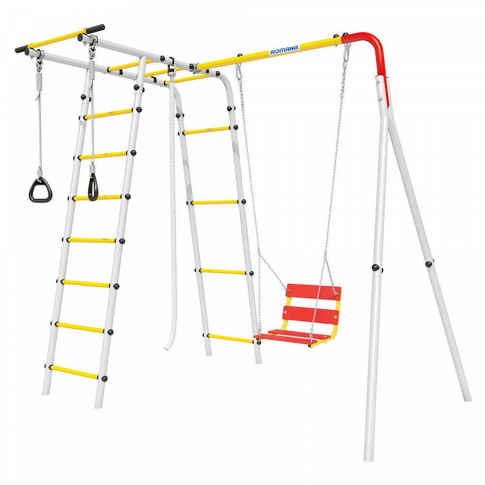 Детский спортивный комплекс для дачи ROMANA Лесная поляна - 3 качели цепные