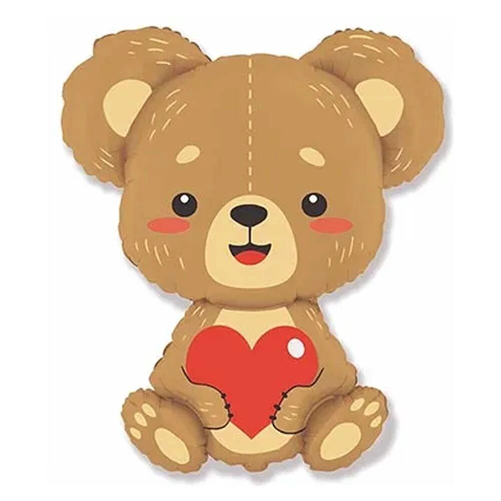 Шар фигура Медвежонок с сердцем, 85 см
