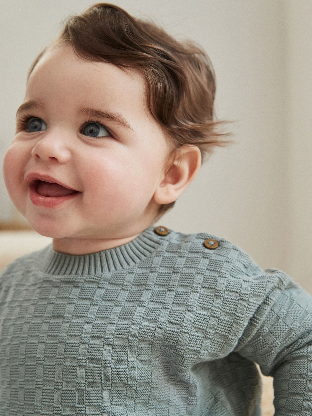 Вязаные свитер и брюки в комплекте для малышей Next Q96-770, Бирюзовый