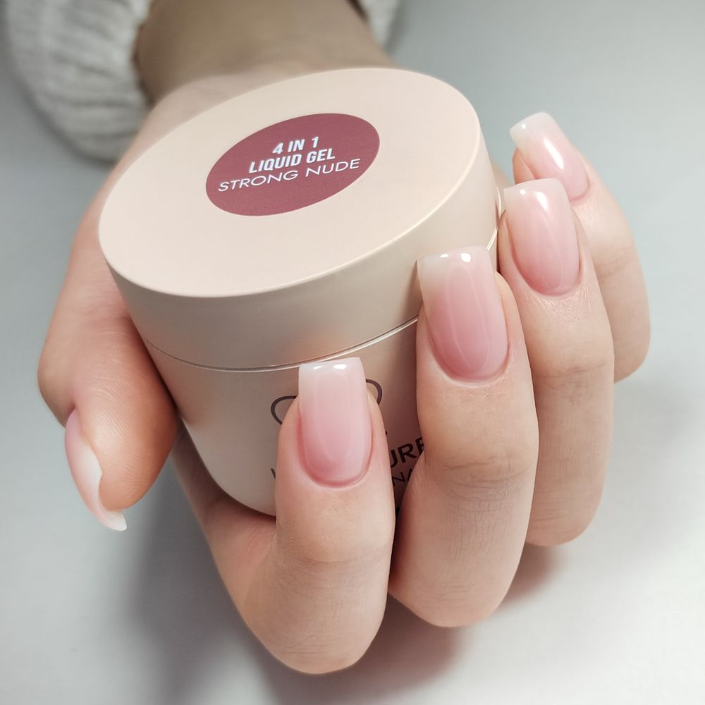 Lovia Cure 4in1 Liquid Gel Strong Nude - Полигель Архитектор нюдовый, 30 мл
