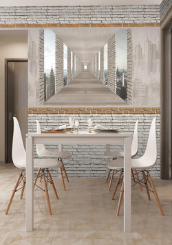 Панель ПВХ фотопечать Небесный мост фон 2700х250мм