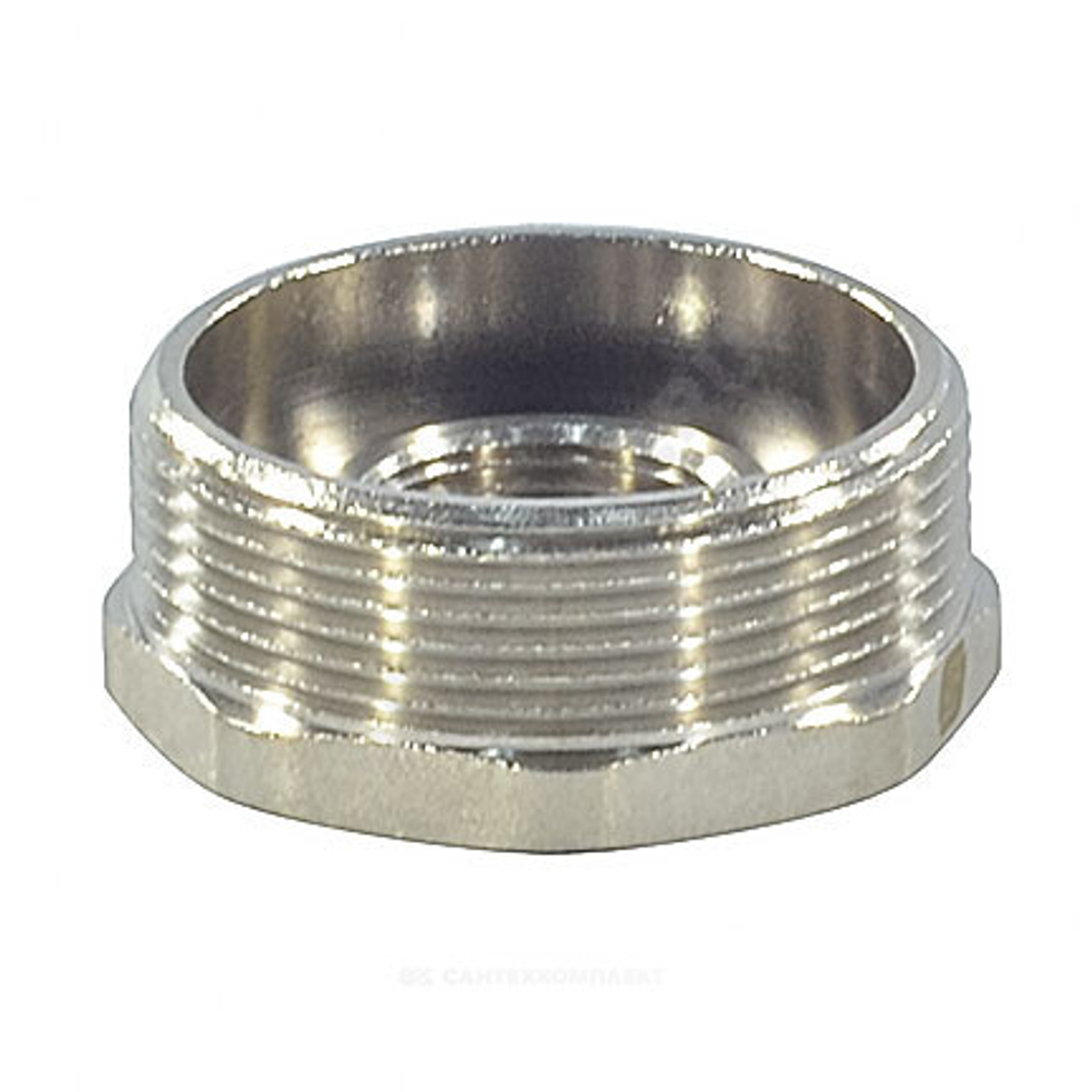 Футорка латунь никель Ду 40х32 (1 1/2"х1 1/4") НР/ВР SantechSystems