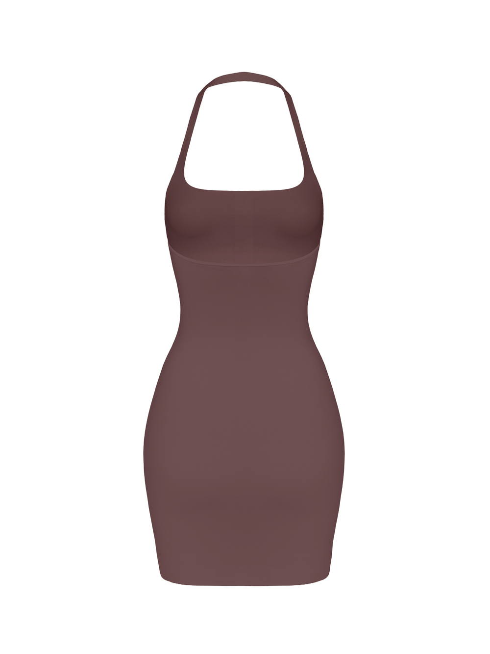 chocolate halter dress