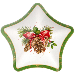 Салатник стеклянный 15см «Рождественская сказка»