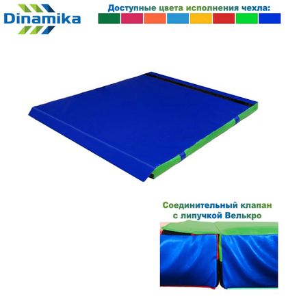 Мат гимнастический 1000х1000х50 винилискожа-велькро (ппу)