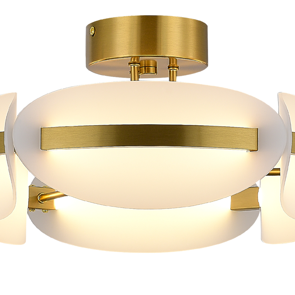 Светильник светодиодный, латунь, белый, LED, 45