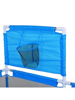 Манеж детский квадратный с баскетбольным кольцом (128*128*65) цвет синий (М10-2)