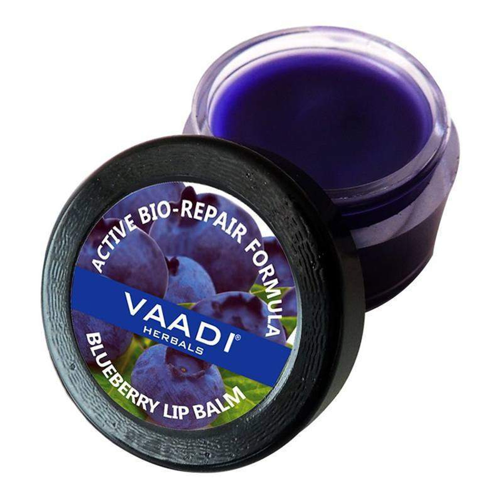 Бальзам для губ Vaadi Herbals Черника Blueberry Lip Balm 6 г