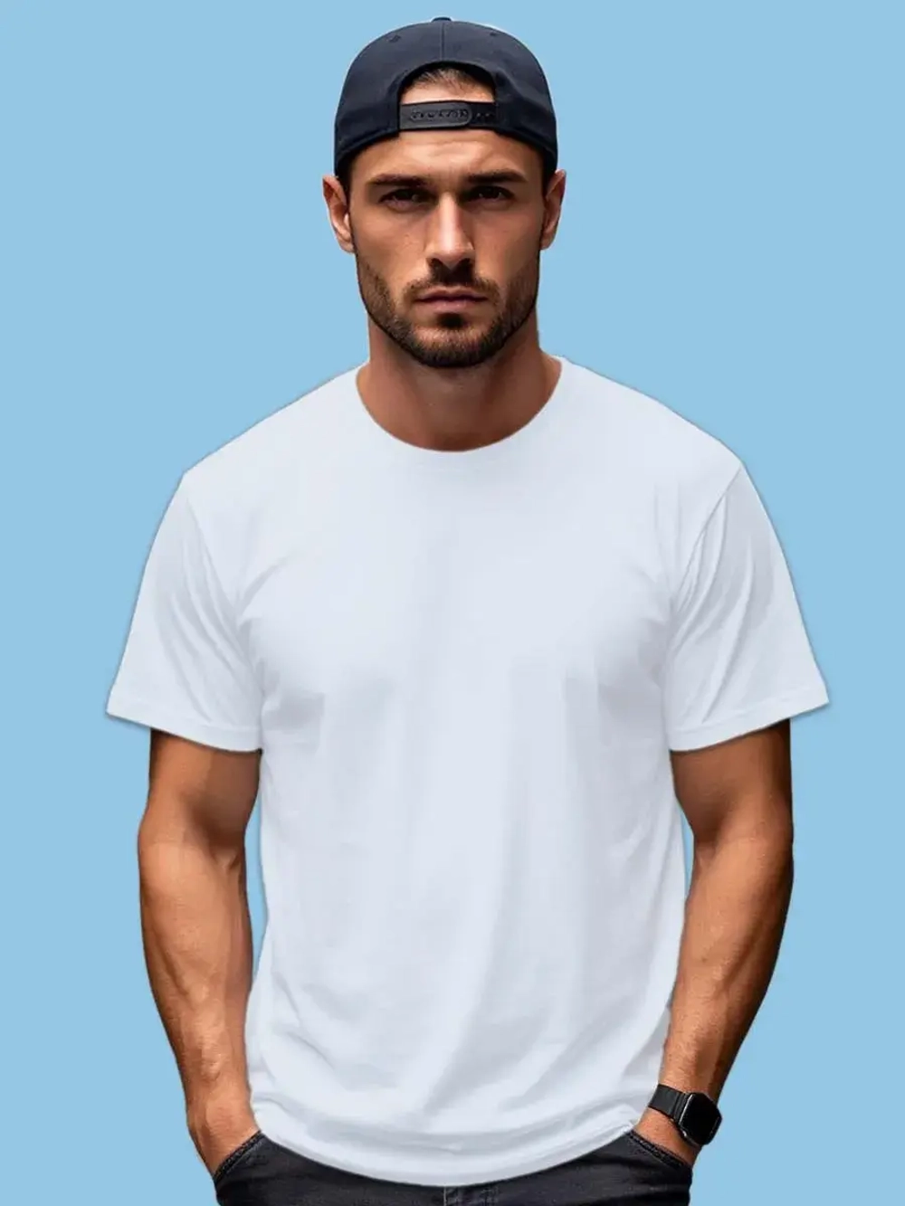 Футболка Взрослая.Премиум однотонная.1 шт