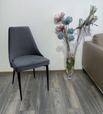 Стул М-City DISAUR Непал (Nepal-P) Серый 27, Велюр, Черный каркас