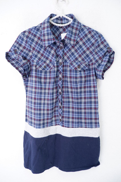 Рубашка-туника Oodji комбинированная на 14 лет